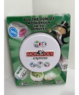 Parker Bros MONOPOLY EXPRESS UK/white edition portable dice game SEALED - £14.51 GBP