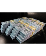 100,000 FULL PRINT Realistic Prop Money New Fake Dollar Bills REAL CASH ... - £52.52 GBP