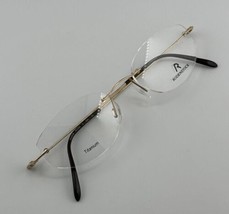 Titanium Rodenstock Rimless Eyewear R 4190 A Eyeglasses Gold/Brown Light... - £127.97 GBP