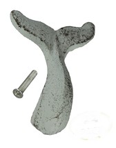 Scratch &amp; Dent White Cast Iron Whale Tail Drawer or Cabinet Door Pulls S... - £19.69 GBP