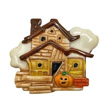 Halloween Haunted House Refrigerator Magnet Vintage Fall Pumpkin Jack O Lantern - £7.95 GBP