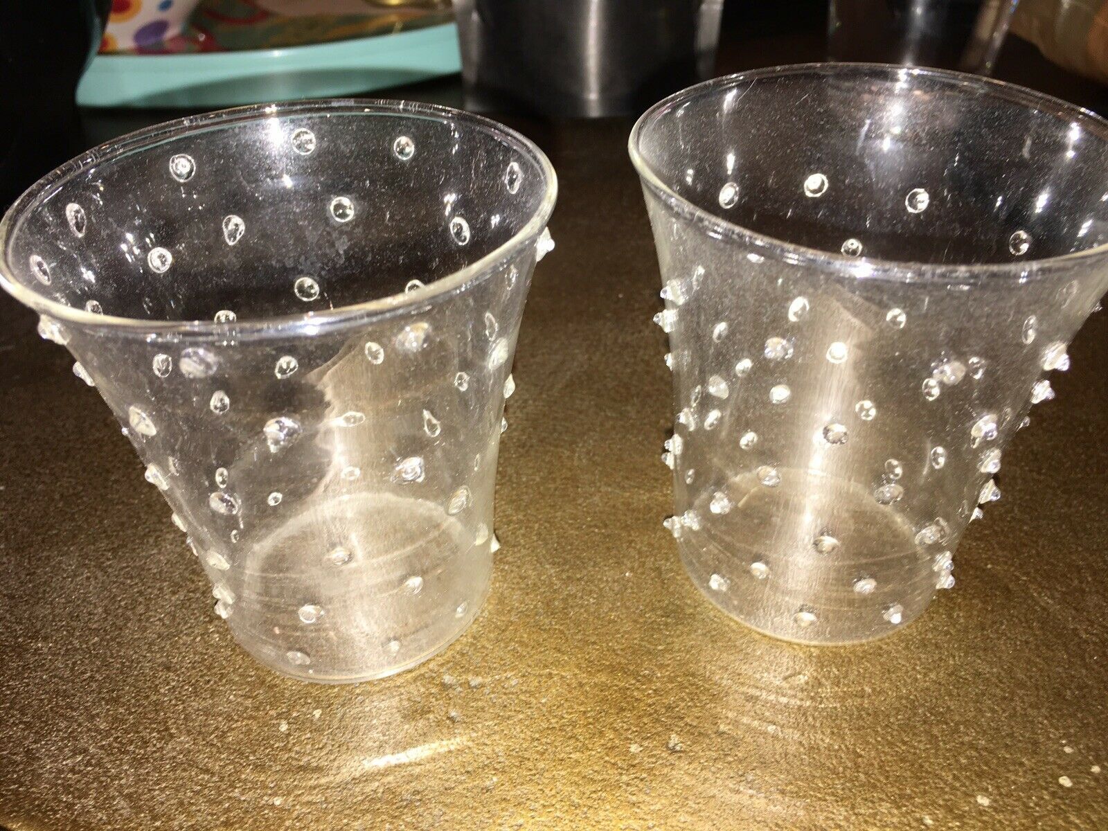 Illuminations Vintage Hand Blown Glass Nobbed Hobnob Votive Candleholders - $14.99