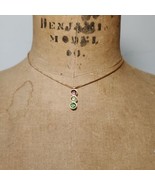 Traffic Light 15&quot; NEW Necklace Choker Pink Yellow Green Dark Gold Plated... - £20.09 GBP