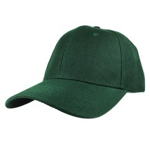 Hunter Green Baseball Cap Hats Plain Blank Adjustable Solid - $13.50