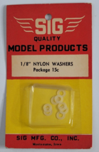 SIG 1/8&quot; Nylon Washers (8 pieces) RC Radio Control Part NEW Vintage - £3.98 GBP