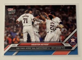 28/49 Houston Astros 4th Straight* Playoffs 2024 MLB TOPPS NOW #746 RUN IT BACK! - £98.57 GBP