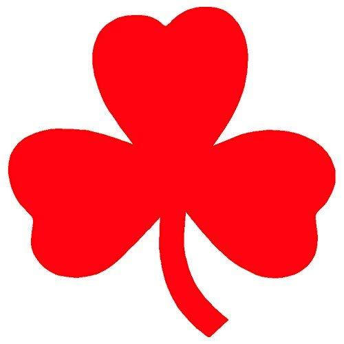 3 LEAF SHAMROCK CLOVER Vinyl Decal by stickerdad - size: 5&quot;, color: RED ... - $3.95