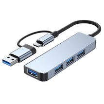 Usb Hub 3.0 With 4 Ports, Aluminum Usb C To Usb 3.0 Hub Usb Splitter For Macbook - £13.62 GBP