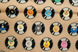 Sewing Cotton Quilting Fabric 45 Records Riley Blake C515 Geeky Chic Amy... - $9.89