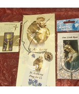 Gorgeous religious lot St Anthony necklace small cross pin~mother Mary b... - $24.75