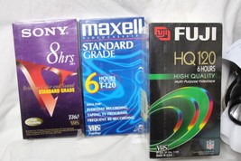 Mixed 1 Maxell 1 Sony 2 Fuji Standard T-120 1 Fuji Pro 120 Premium Grade T-120 - £23.29 GBP