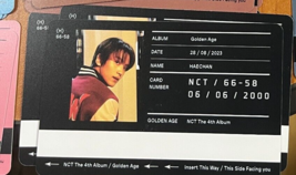 HAECHAN NCT 2023 Official ID Photocard [ GOLDEN AGE ]_Kpop Authentic - $2.99