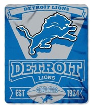 Detroit Lions Soft Blanket Fleece Throw Marquee Series NWT New NFL Licensed - £17.15 GBP