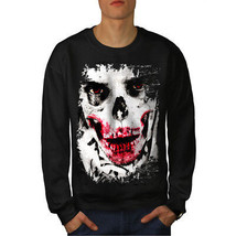 Wellcoda Laugh Face Skeleton Mens Sweatshirt, Devil Casual Pullover Jumper - £24.02 GBP+