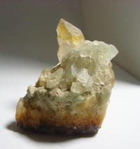 OLD COLLECTION OLD MINER GOLDEN QUARTZ GREEN FLUORITE NEW HAMPSHIRE #1 - $75.00