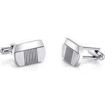 Abstract Modern Layered Stainless Steel Cuff links - £46.98 GBP