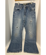 Buckle BKE Tyler Jeans Men&#39;s 32R 32x32 Distressed Boot Cut Medium Wash - $32.98
