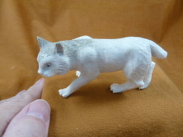 LYNX-10) large white Lynx cat Bobcat shed ANTLER figurine Bali detailed ... - £96.62 GBP