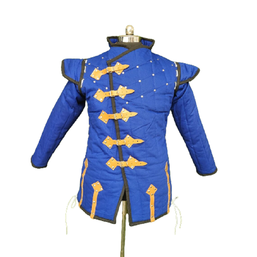 Medieval Protective Armor Gambeson Full Sleeve Cotton Fabric For Jacket SCA art