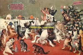 rp10185 - Louis Wain Cats - Christmas Party - print 6x4 - $2.80