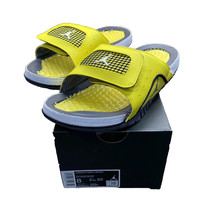 Jordan Hydro IV Retro Mens SZ 8 Slides Sandals Tour Yellow Lightning DN4238-701 - £79.93 GBP