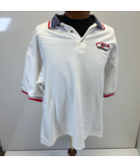 Vintage USA Hockey Mens XXL Embroidered White Short Sleeve Polo Shirt - $496.76 MXN
