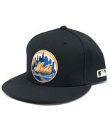 New York Mets MLB OC Sports Round Elite Black Hat Cap Men&#39;s Flat Fitted ... - $552.13 MXN