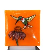 Hummingbird &amp; Coneflower Trinket Dish Plate Decorative Hand Made Ecuador... - $372.93 MXN