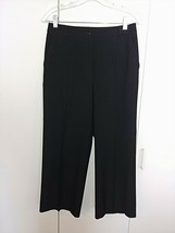 ANN TAYLOR STRETCH LADIES BLACK CROPPED PANTS-8-BARELY WORN-INSEAM 24 1/... - $8.59