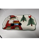 VIETRI Old St.Nick 2021 Christmas Limited Edition Rectangular Plate 8.5”... - $95.39 CAD