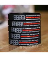 XL Worn Distressed USA Flag Thin RED Line Wristband Lot- Extra Large Size - $9.78+