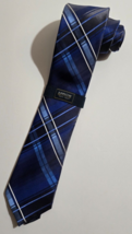 Arrow Neck Tie Necktie Navy Blue, Silver and Black Plaid SILK NEW NWT - $14.99