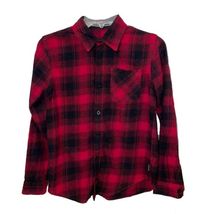Buffalo David Bitton Red Plaid Flannel Shirt Boys Size Medium (10-12) - £11.22 GBP