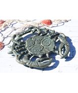 Nautical Marine Verdigris Sea King Crab Rustic Cast Iron Wall Or Table T... - $437.87 MXN