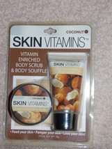 Skin Vitamins COCONUT Vitamin Enriched Body Scrub &amp; Body Souffle .50g New - $9.89