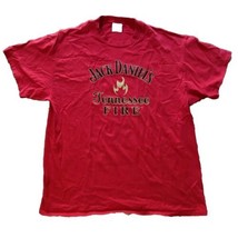 Jack Daniel’s Tennessee Fire Port &amp; Company Men&#39;s T-Shirt Red Black Size XL - $10.36