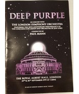 DEEP PURPLE - ROYAL ALBERT HALL 9/25 &amp; 9/26 1999 CONCERT PROGRAM BOOK BO... - $563.74 MXN