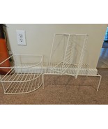 Set of 3 White Wire Frame Desk Paper Folder Organizers, 2 Tier Standing - $13.70 CAD