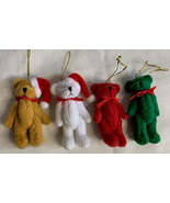 Boyds Bears miniature set of 4 jointed plush ornaments - £20.45 GBP