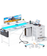 L-Shaped Computer Desk with 4 Drawers - $8,210.39 MXN