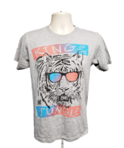 Cool Tiger King of the Jungle Adult Small Gray TShirt - £11.62 GBP