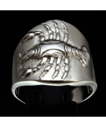 Sterling silver Zodiac ring Cancer The Loyal Crab Horoscope symbol astro... - $108.66 CAD