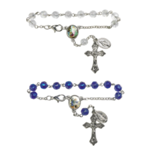 3 Auto Rear View Mirror 1 Decade Rosaries St. Michael G Angel Our Lady Guadalupe - £15.85 GBP