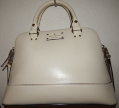 Kate Spade Wellesley Rachelle Cream Leather Crossbody Satchel Bag - $1,616.76 MXN