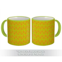 Monocolor Pineapple : Gift Mug Seamless Pattern Vintage Holiday Decor Ki... - $15.90