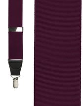 &quot;Burgundy Grosgraine Ribbon&quot; Suspenders - £63.80 GBP
