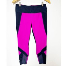 Athleta Womens Colorblock Sonar Mesh 7/8 Leggings Navy Blue Pink Medium - £14.93 GBP