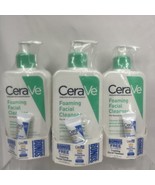 (3) CeraVe Foaming Facial Cleanser Normal-Oily Oil Control 8oz Bonus A.M... - £23.58 GBP