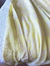 Vintage MCM Drapery Panels Pair Lemon Yellow Shimmery 92”L Pinch Pleat P... - $156.00