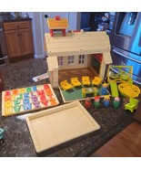 Vintage Fisher Price 1971 Little People Play Family School House INCOMPLETE - $89.95